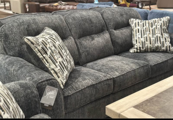 Gray fuzzy 505 sofa
