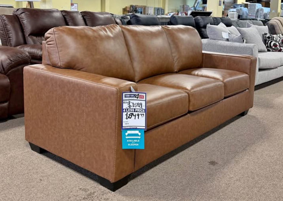Carmel leather sofa sleeper