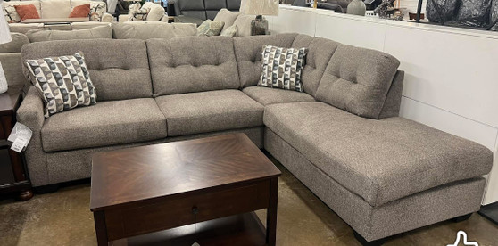 Brown fabric sectional 