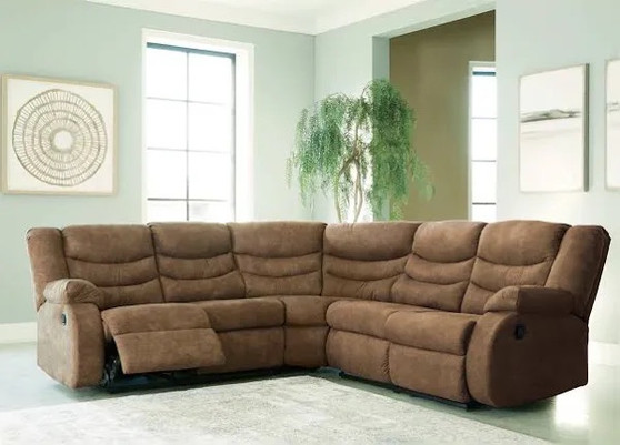 Brown partymate sectional 