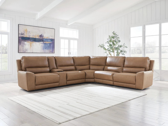 Caramel genuine leather sectional! CUSTOMIZABLE!