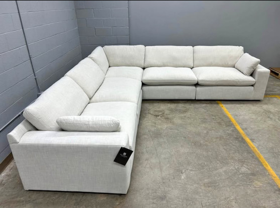 Elyza feather filled cloud sectional (CUSTOMIZABLE)