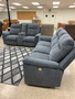 Dark Grey Power Sofa Set