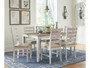 White/brown D394 dining room set