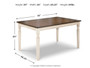 Cream/brown D583 Dining room set