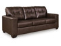 Brown leather sofa sleeper 