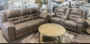 Light brown reclining sofa set