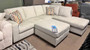 White fabric sectional 