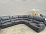 Gray microfiber modular sectional 