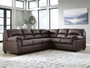 Chocolate leatherette sectional 