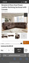 Brown genuine leather sectional