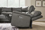 Gray Genuine leather sectional 