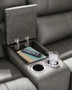 Gray Genuine leather sectional 