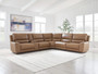 Caramel genuine leather sectional! CUSTOMIZABLE!
