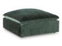 Jade green feather filled cloud sectional 
