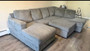 Gray double chaise sectional  