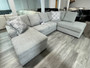 Gray performance fabric sectional 