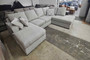 Gray performance fabric sectional 