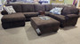Chocolate kimlee fuzzy sectional  