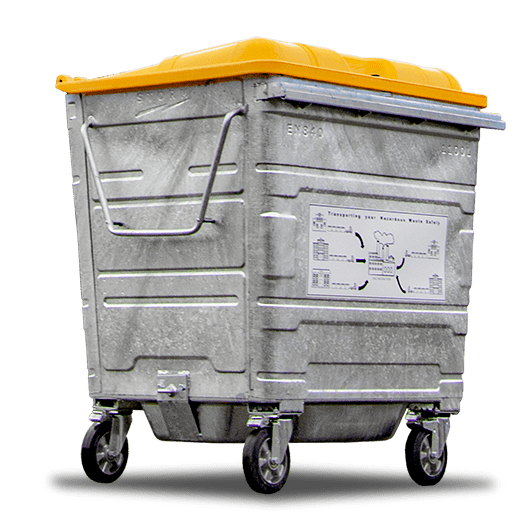 Galvanised Steel Container Bin (1280 Litre)