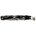 Black and white zebra stripes cat collar