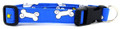 BLUE SWIRLED BONES DOG COLLAR