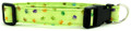 GREEN RAINBOW PAWS DOG COLLAR