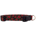 Tiny Poinsettias Dog Collar, Medium