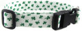 White Shamrocks Dog Collar