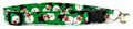 Green Tossed Snowmen Cat Collar