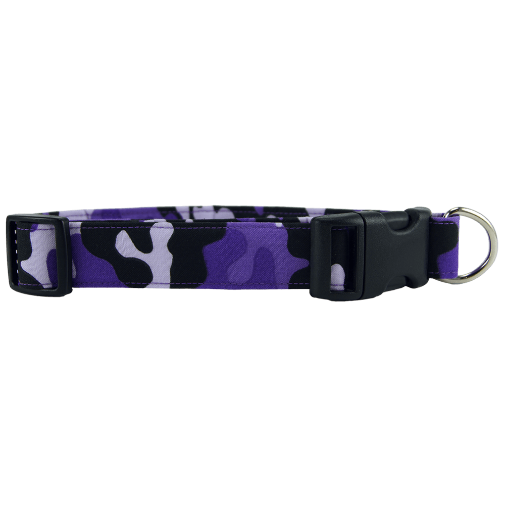Purple camo dog collar