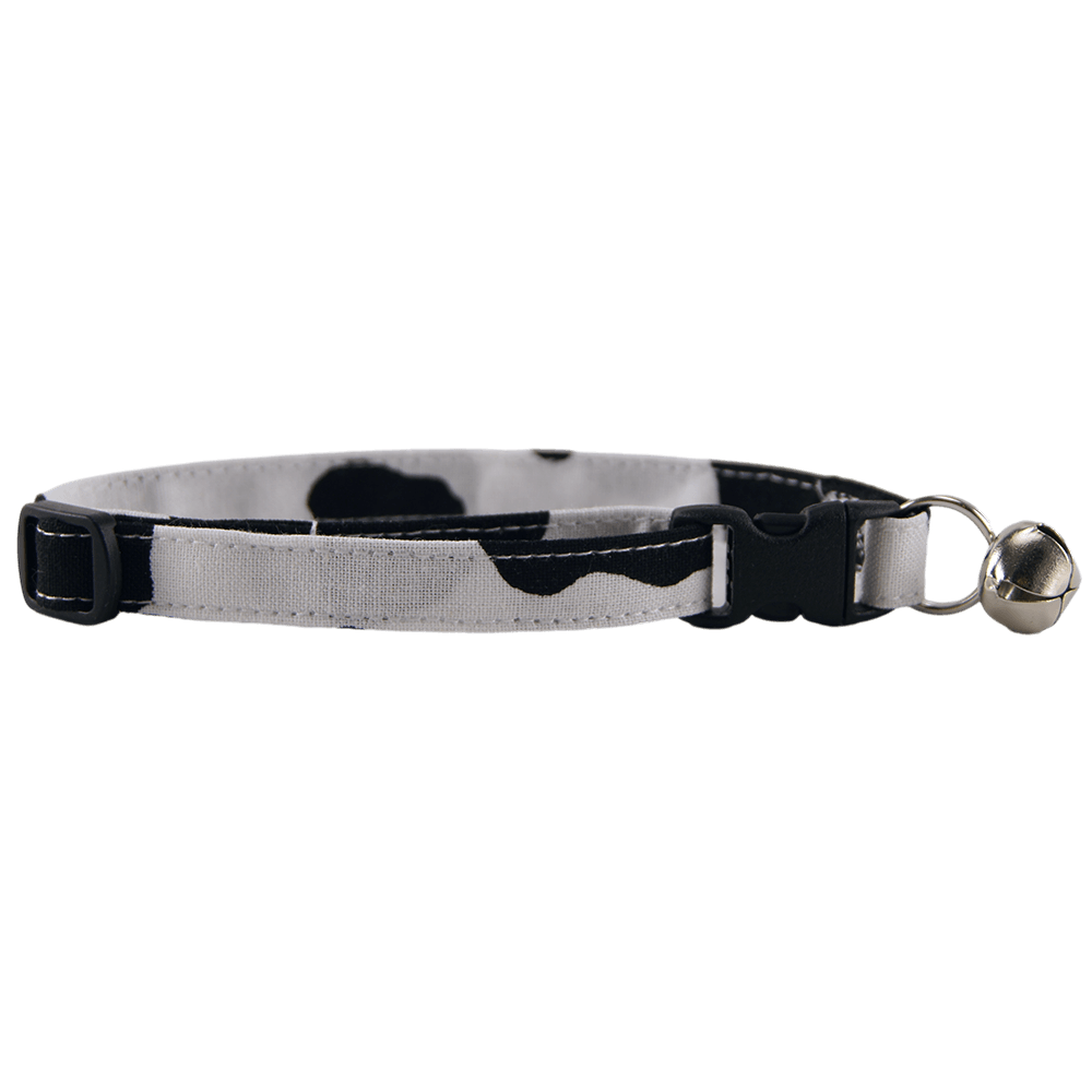 Cow print cat collar
