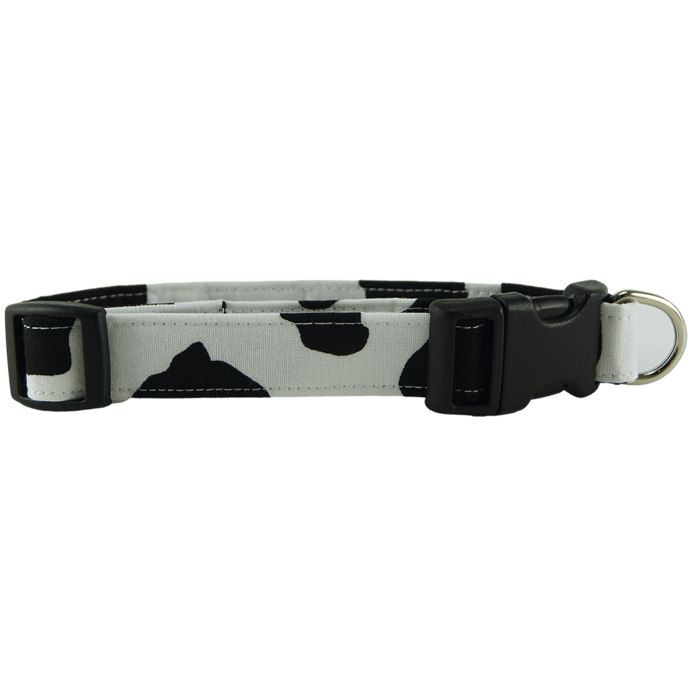 Cow print dog collar, Small