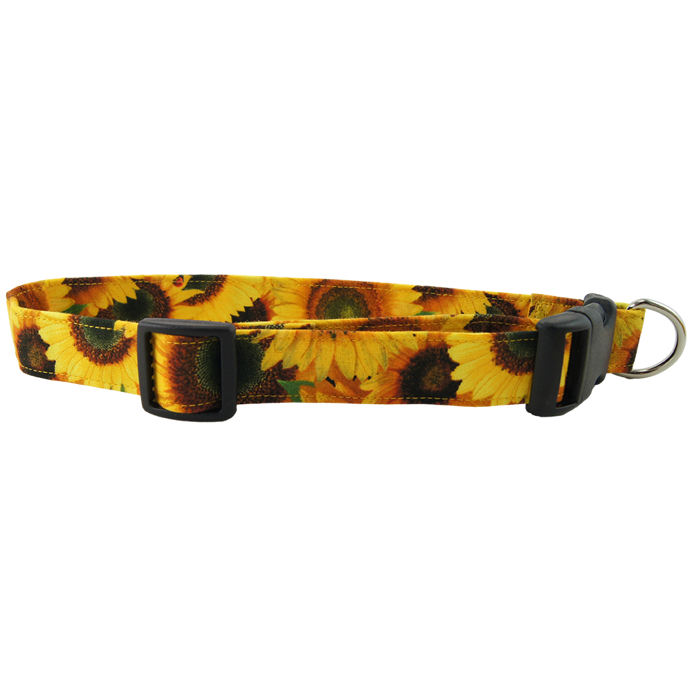 Sunny Sunflowers Dog Collars - X-Large