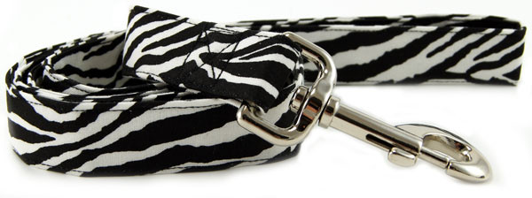 ZEBRA STRIPES DOG LEASH