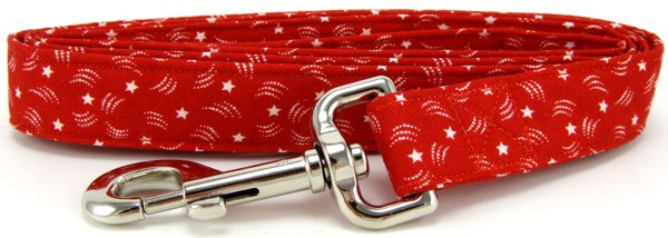 RED STARS DOG LEASH