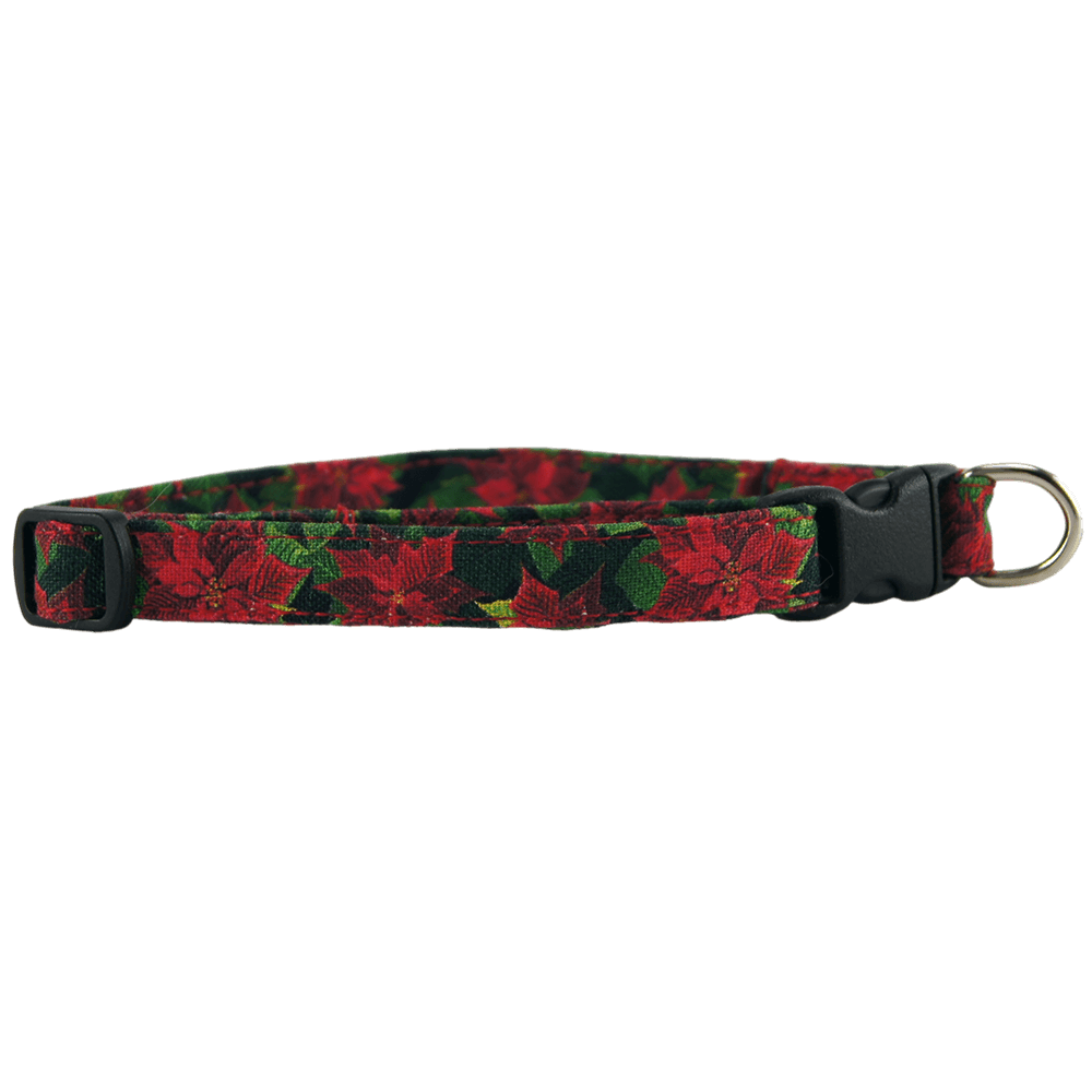 Tiny Poinsettias Dog Collar, X-Small