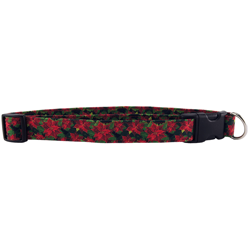 Tiny Poinsettias Dog Collar, X-Large