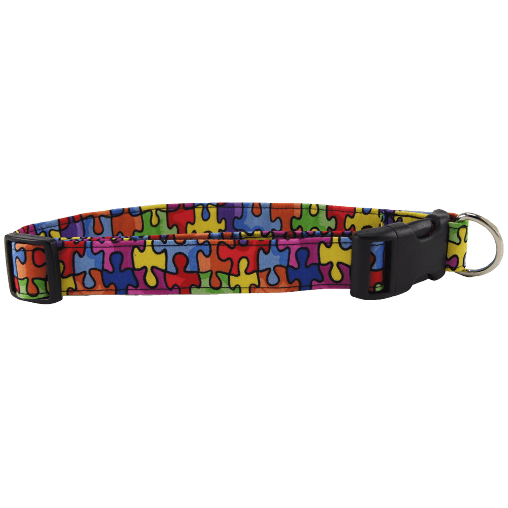 Autism awareness dog collar small