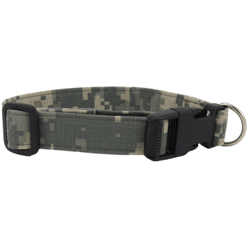 Olive green digital camo dog collar
