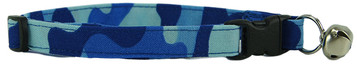 BLUE CAMO CAT COLLAR