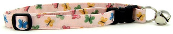 PASTEL PINK BUTTERFLIES CAT COLLAR
