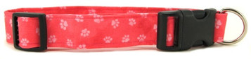 PINK PAWS DOG COLLAR