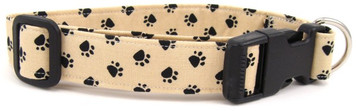 TAN PAWS DOG COLLAR