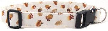 EARTH TONE PAWS DOG COLLAR