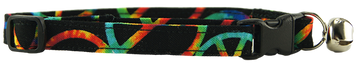 RAINBOW PEACE SIGNS CAT COLLAR