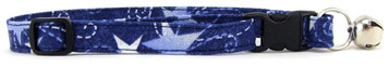 BLUE SWIRLED STARS CAT COLLAR