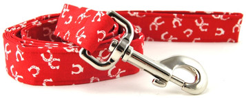 RED HORSESHOES DOG LEASH