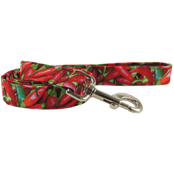 Chili peppers dog leash, large