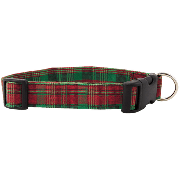 Christmas Plaid Dog Collar Medium